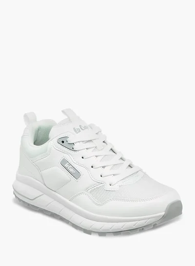 Lee Cooper Mens Panelled Lace-Up Low Ankle Sneakers With Pull Tabs