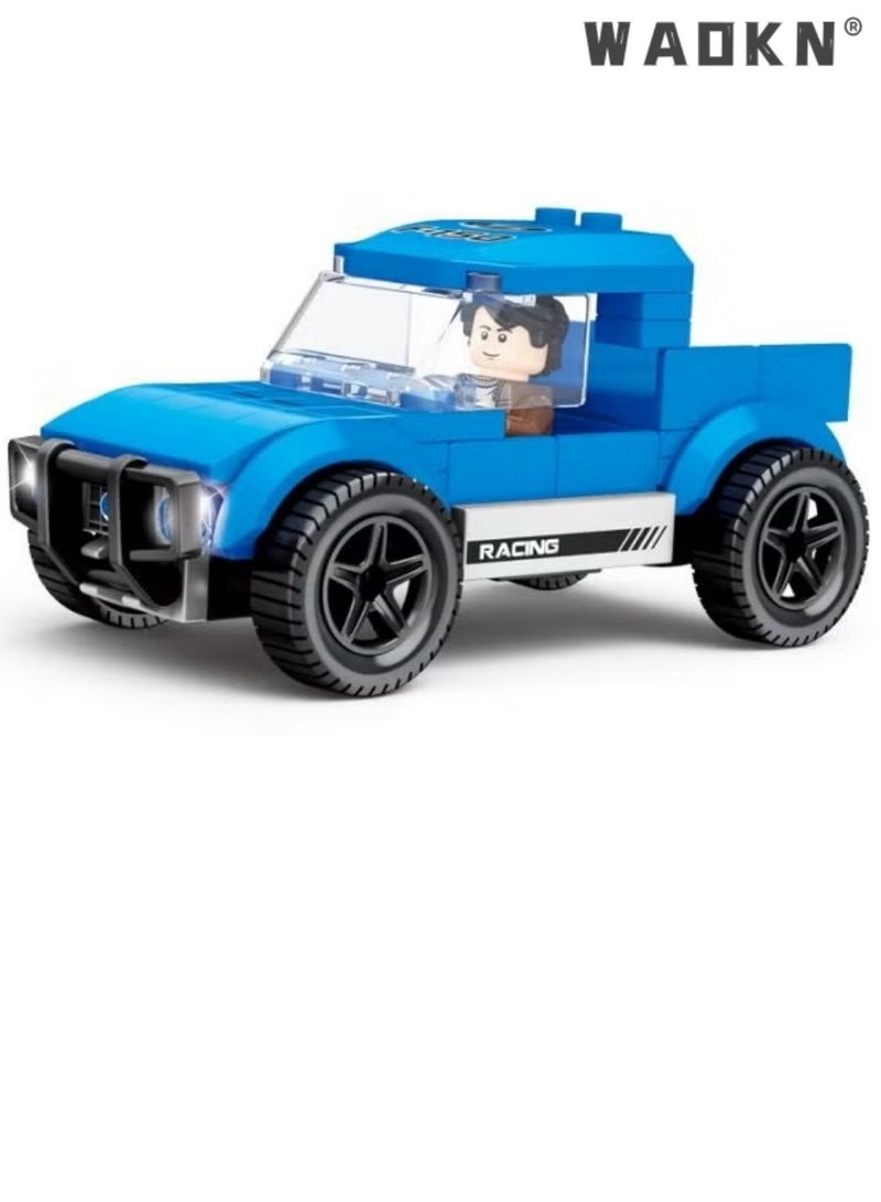 WAOKN New Small Particle Assembled Vehicles Sports Car Model Toys Parent and Child Play Assembled Building Blocks Toys Exercise Kids Spatial Thinking Ability and Hands On Ability