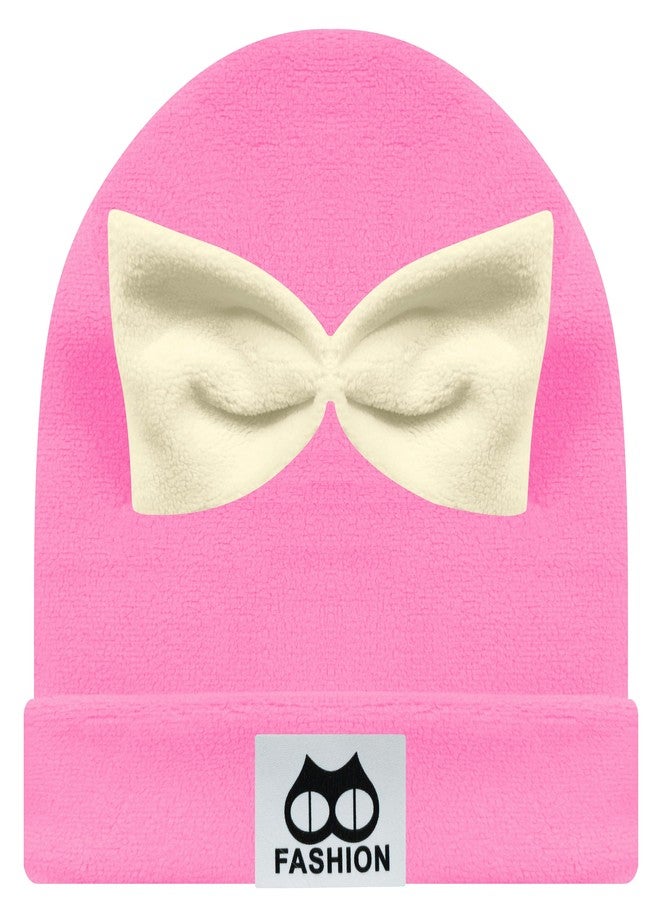 Aakarshini® Warm Velvet Soft Winter Cap for Baby Boys Girls (in, Age, 0 Months, 6 Months, Magenta)