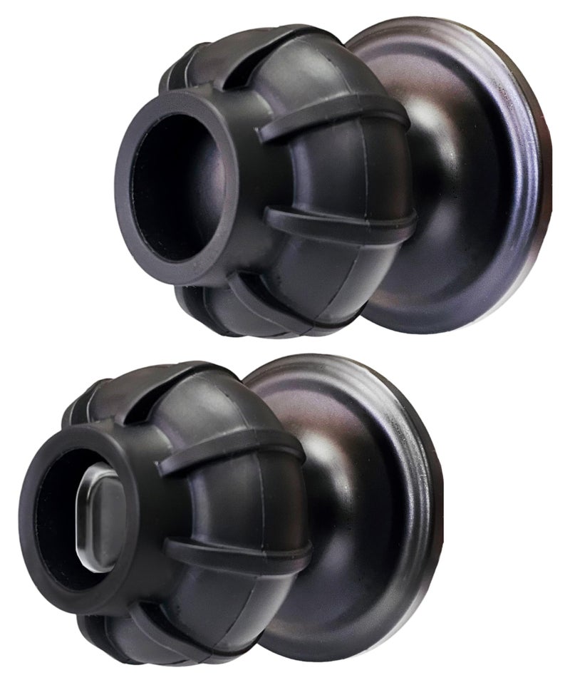 Enjoy Cover | Door Handle Grip Doorstop Knob Stopper Cover, Set of 2 Door Knob Grips Universal Size Protects Walls from Dents and Damage (Black) - Image 1