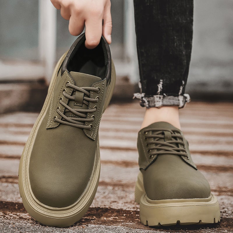 Ultra-Light Thick-Soled Autumn New Men'S Yellow Boots Popular Short Boots Men'S Casual Warm Work Boots - Image 5