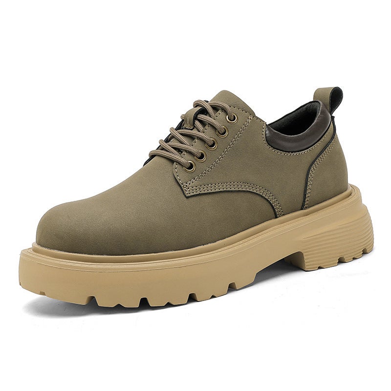 Ultra-Light Thick-Soled Autumn New Men'S Yellow Boots Popular Short Boots Men'S Casual Warm Work Boots - Image 1