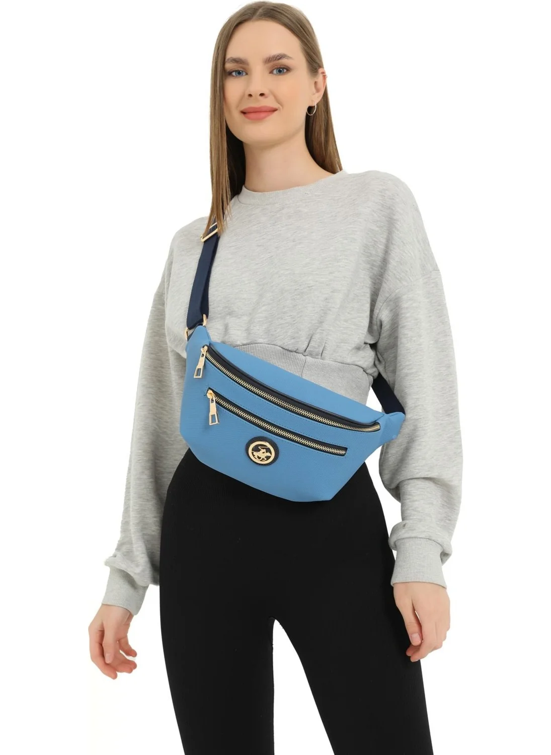 BEVERLY HILLS POLO CLUB 05BHPC8003-M BLUE Women's Waist Bag