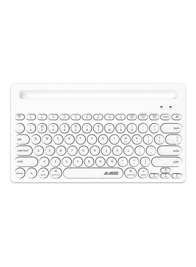 NIBEMINENT Ergonomic 2.4GHz Wireless 79 Keys Dual-Mode Keyboard White