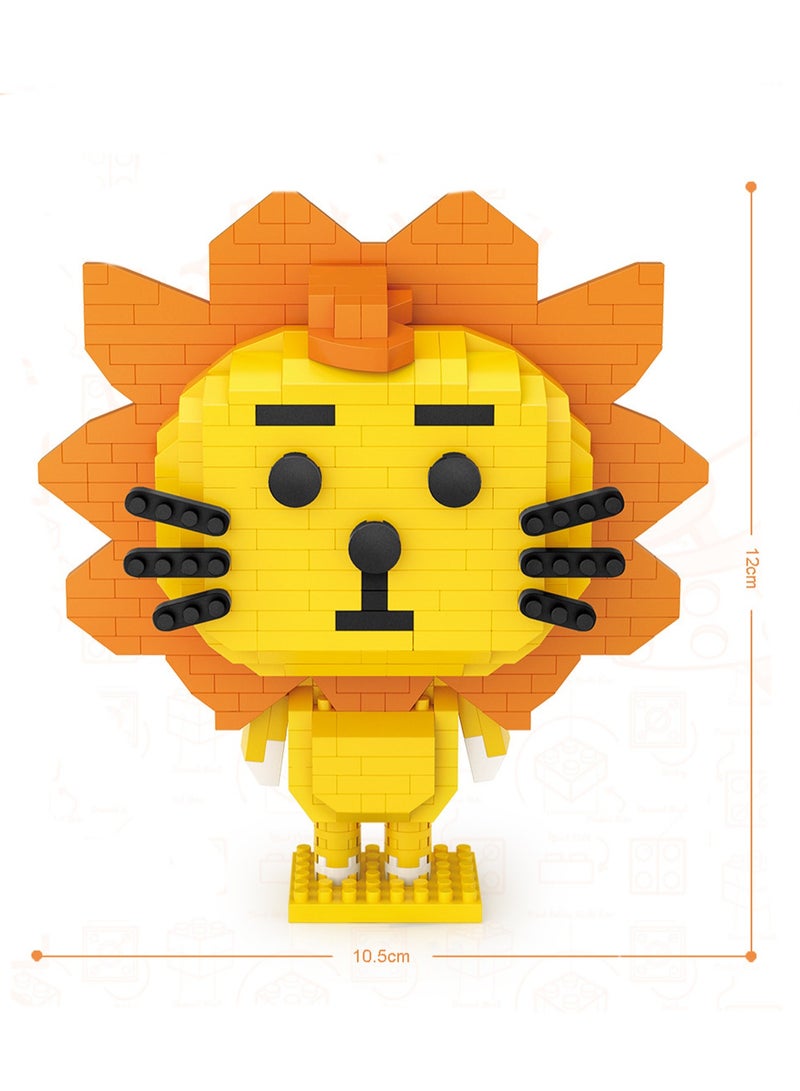 600pcs Lion Model Set Building Blocks Creative Diy Simulation Collection Building Assembly Children'S Toys Home Decoration - Image 2