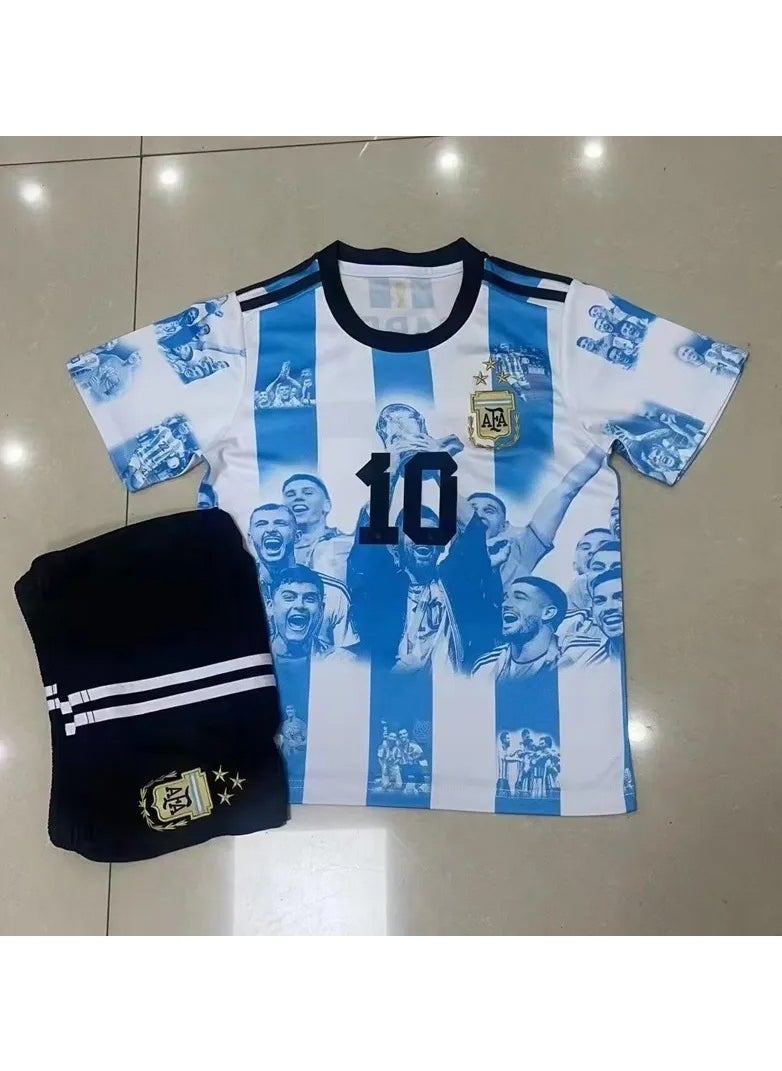 DubaiGallery - Argentina World-cup Champion Football Team World Fans printed T shirts Supporting The Team Football Team Jersey T shirts For Men | Women | Kids to win the cup - Image 1