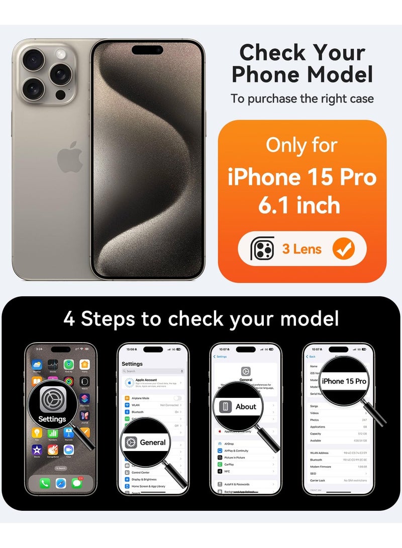 SOKAD MagSafe Matte Pink Case for iPhone 15 Pro, Full Camera Protection - Image 2