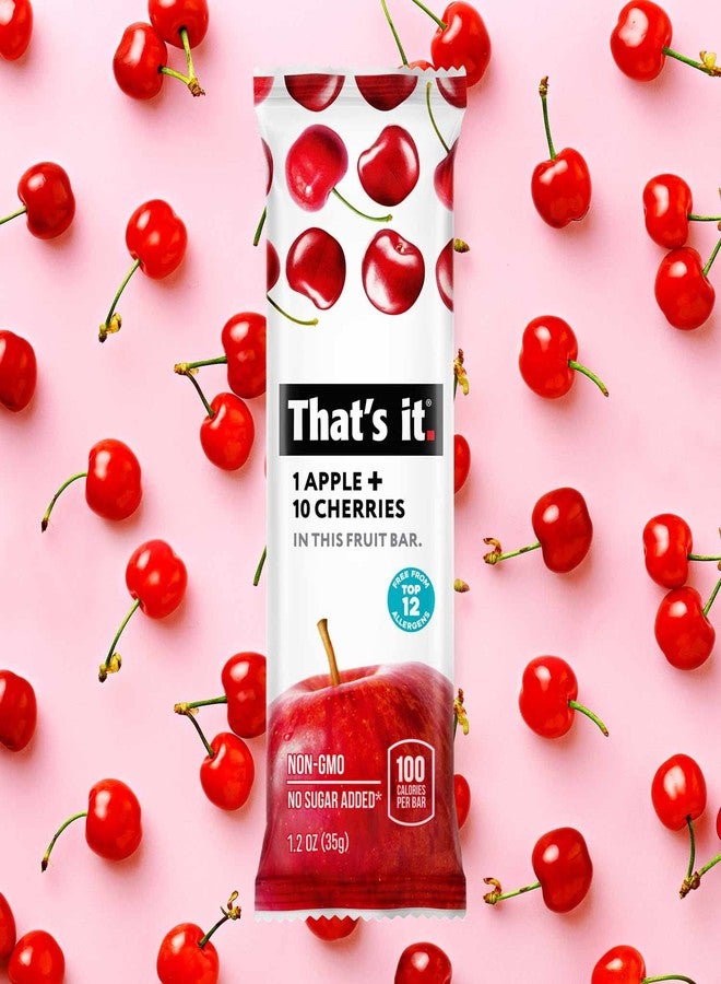 That's it. Apple + Cherry 100% Natural Real Fruit Bar, Best High Fiber Vegan, Gluten Free Healthy Snack, Paleo for Children & Adults, Non GMO No Sugar Added, No Preservatives Energy Food (12 Pack) - Image 5