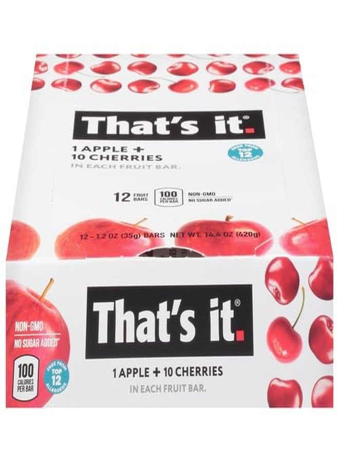 That's it. Apple + Cherry 100% Natural Real Fruit Bar, Best High Fiber Vegan, Gluten Free Healthy Snack, Paleo for Children & Adults, Non GMO No Sugar Added, No Preservatives Energy Food (12 Pack) - Image 4