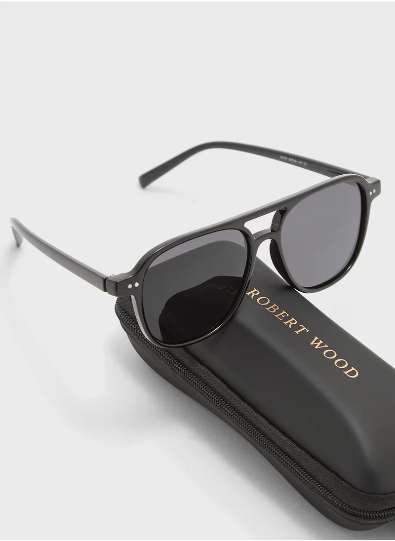 روبرت وود Polarized Lens Square Sunglasses
