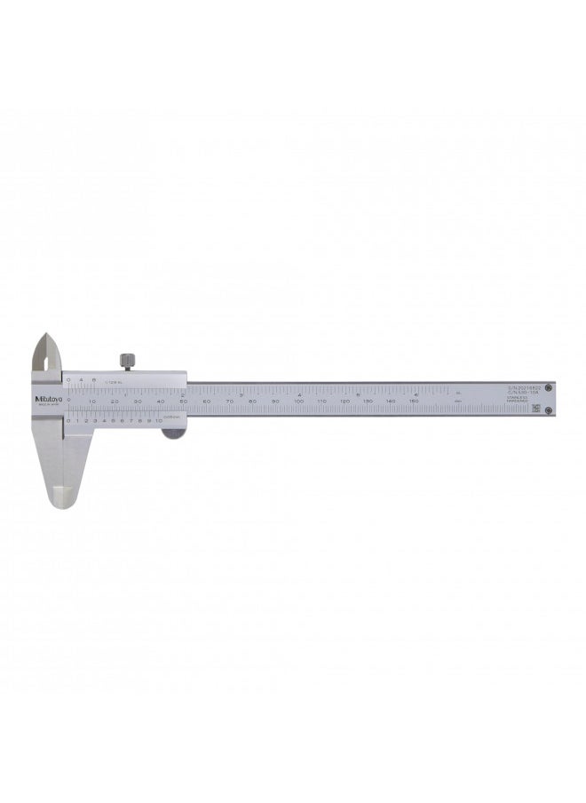 Mitutoyo Mitutoyo 530-101 Vernier Calipers, Stainless Steel, for Inside, Outside, Depth and Step Measurements, Metric, 0"/0mm-150mm Range, +/-0.05mm Accuracy, 0.05mm Resolution, 40mm Jaw Depth  - Image 1
