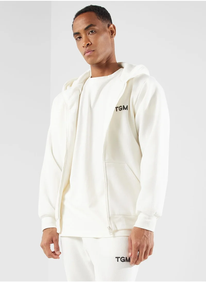 The Giving Movement Lounge Oversized Zip Hoodie