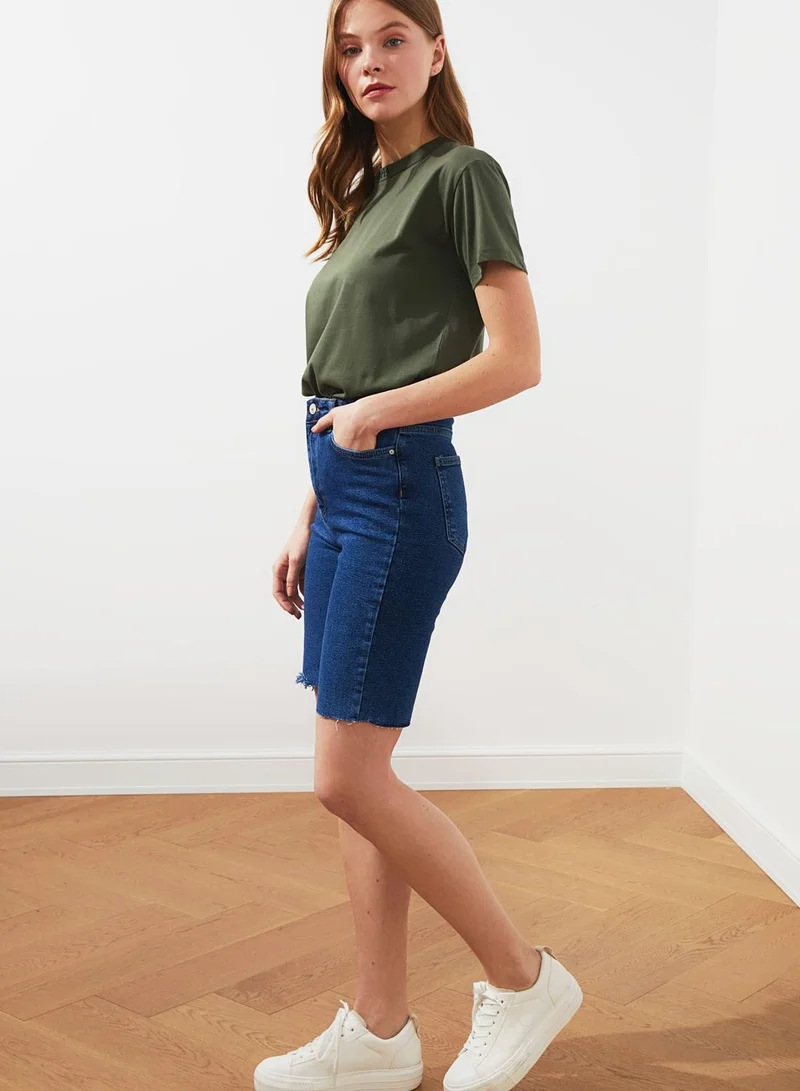 trendyol High Waist Denim Shorts
