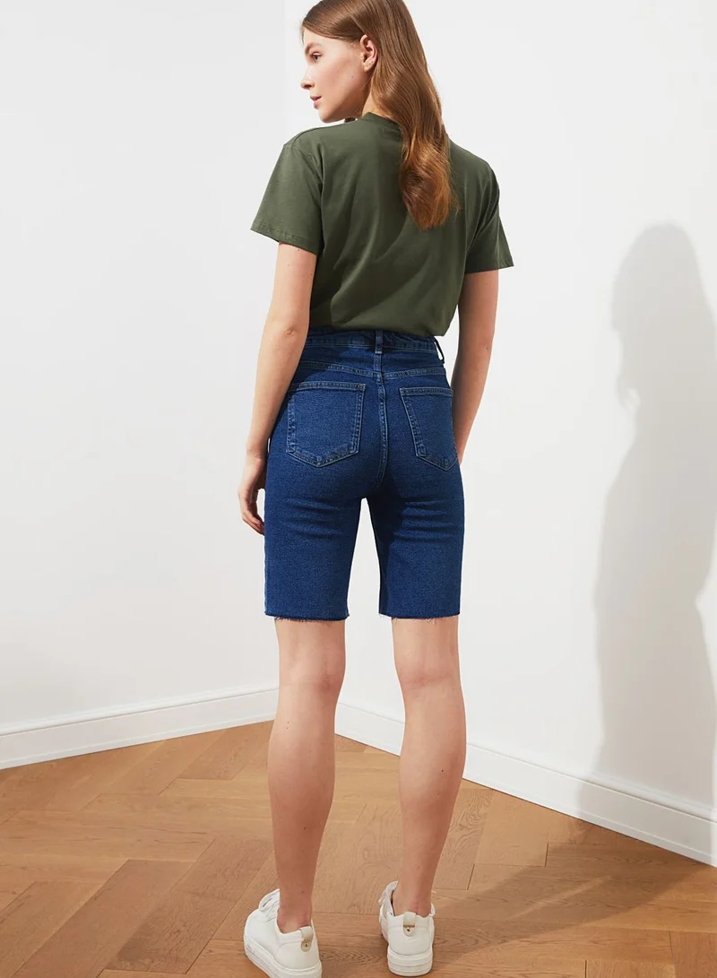 trendyol High Waist Denim Shorts