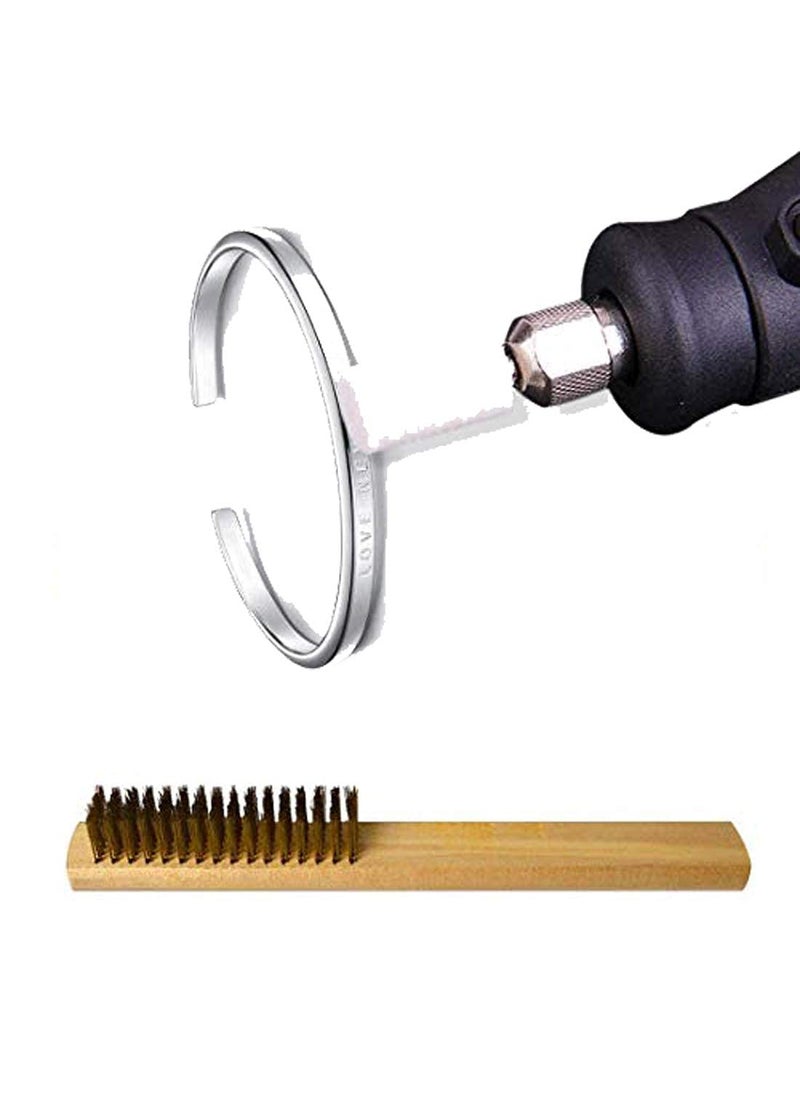 DIY Crafts Diy Crafts 12236 11778 Soft Brass Bristle Brush Jewelry Tool for Cleaning Shining Texturing and Polishing Multicolor  - Image 1