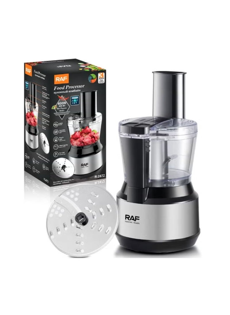 RAF معالج الطعام RAF R2872 – آلة مطبخ متعددة الوظائف 3 في 1 بشفرات من الفولاذ المقاوم للصدأ - Image 3