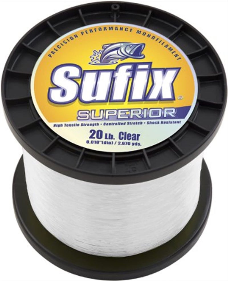 Sufix Superior 1Pound Spool Size Fishing Line Clear 20Pound
