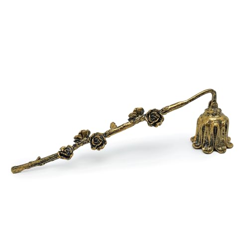 AIM & GGKK Candle Snuffer, Candle Snuffer Extinguisher with Long Handle,Retro Style Wick Flame Snuffer for Putting Out Candle Flame Safely,Floral Candle Snuffers Accessory for Candle Lovers - Image 1