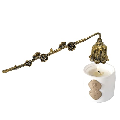 AIM & GGKK Candle Snuffer, Candle Snuffer Extinguisher with Long Handle,Retro Style Wick Flame Snuffer for Putting Out Candle Flame Safely,Floral Candle Snuffers Accessory for Candle Lovers - Image 5