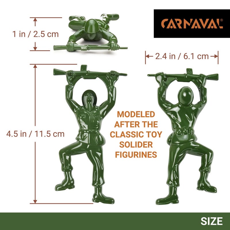 Carnaval Green Army Man Bottle Opener - Funny Bartender Compatible, Metal Mini Soldier Design - Image 3