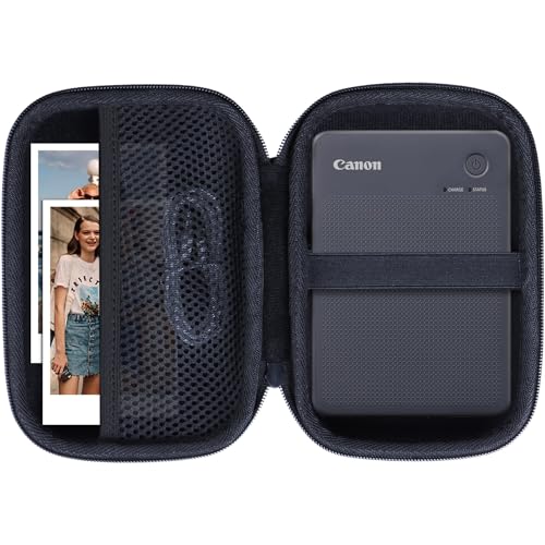 Lebakort Storage Case Compatible with Canon SELPHY QX20 / SELPHY Square QX10 Compact Photo Printer (Dark Gray Case) - Image 1