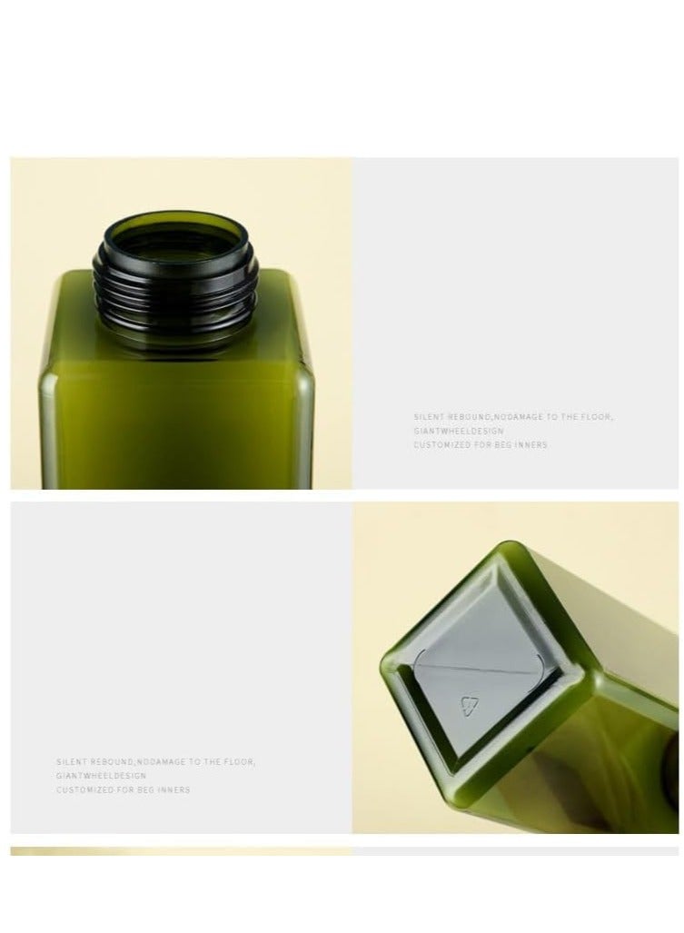 سجن سفما رغوة الصابون موزع، 450 مل (15 أوقية) زجاجة مضخة إعادة ملء البلاستيك للصابون السائل، الشامبو، غسيل الجسم (2 قطعة) (البني الكهربائي، الأخضر) - Image 2