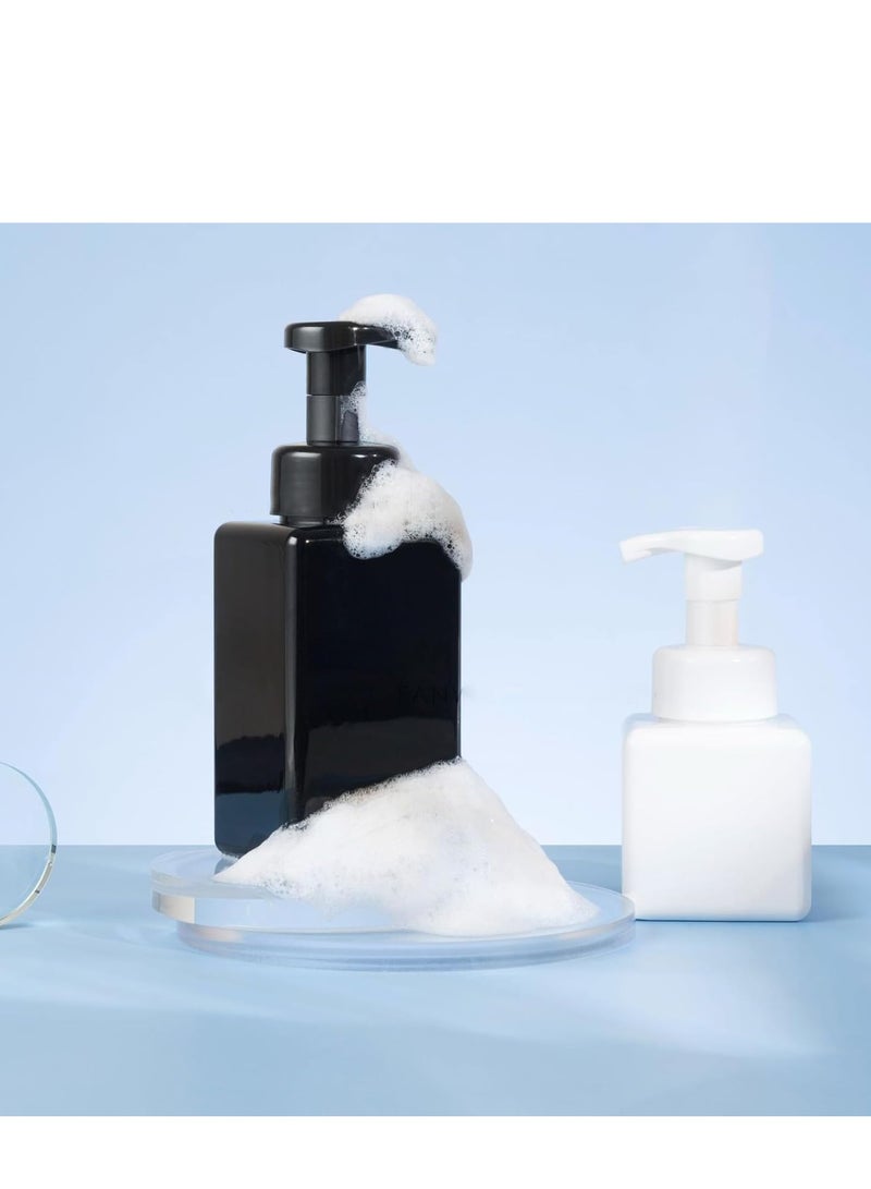 سجن سفما رغوة الصابون موزع، 450 مل (15 أوقية) زجاجة مضخة إعادة ملء البلاستيك للصابون السائل، الشامبو، غسيل الجسم (2 قطعة) (البني الكهربائي، الأخضر) - Image 3