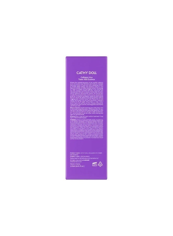 Cathy Doll Collagen And Hya Toner and Essence 120ml - Image 3