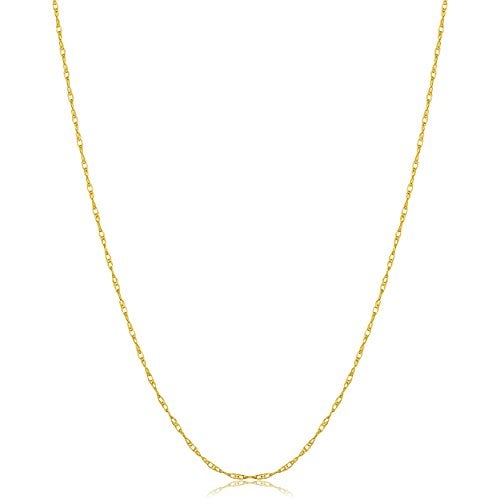 Kooljewelry سلسلة كول جواهر النسائية الكلاسيكية - 14 قيراط ذهب 0.8 مم سلسلة رفيعة خفيفة الوزن - Image 1