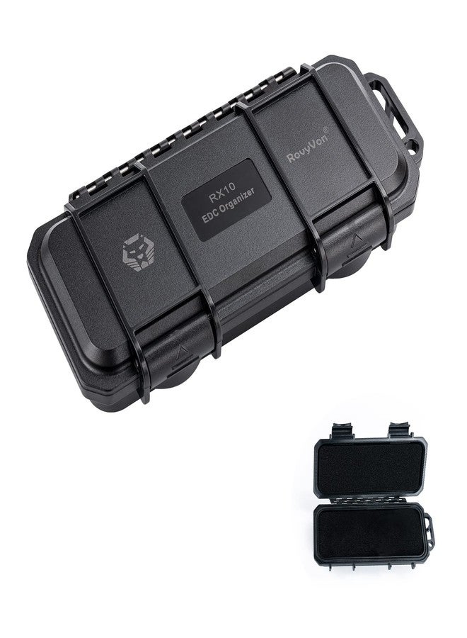 RovyVon EDC Tool Case Box, Small Box Storage Case to Protect EDC Gears, Compact EDC Organizer Box, 1PCS (Black), 7" x 3.2" x 1.5" - Image 1