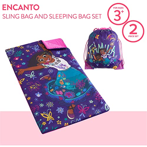 Idea Nuova Disney Encanto Sleepover Slumber Set with Cozy Sleeping Bag Sling Bag Kids Travel Sleepover Set - Image 5