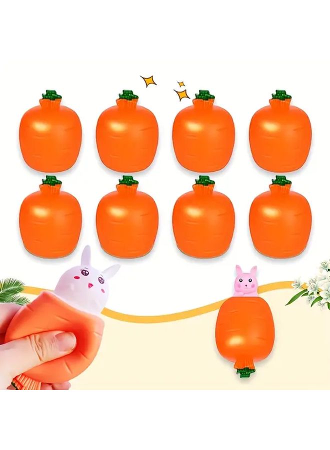 Cute Carrot Rabbit Squeeze Toy TPR Material Random Colors Fun Prank Gift - Image 2