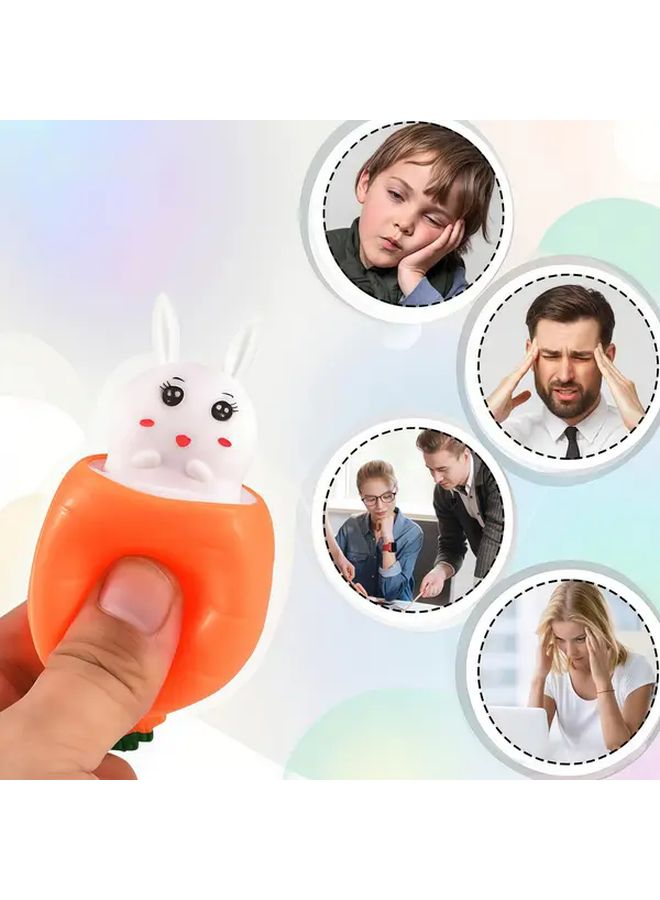 Cute Carrot Rabbit Squeeze Toy TPR Material Random Colors Fun Prank Gift - Image 5