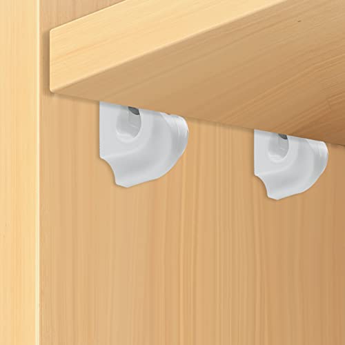whumsdog 24 Pack White Down Wall Clip Closet Shelves Clips Wire Shelf Loop Clips Plastic Heavy Duty Wire Shelf Brackets Included Clips Screws and Expansion Tubes for Wire Closet Shelving - Image 5