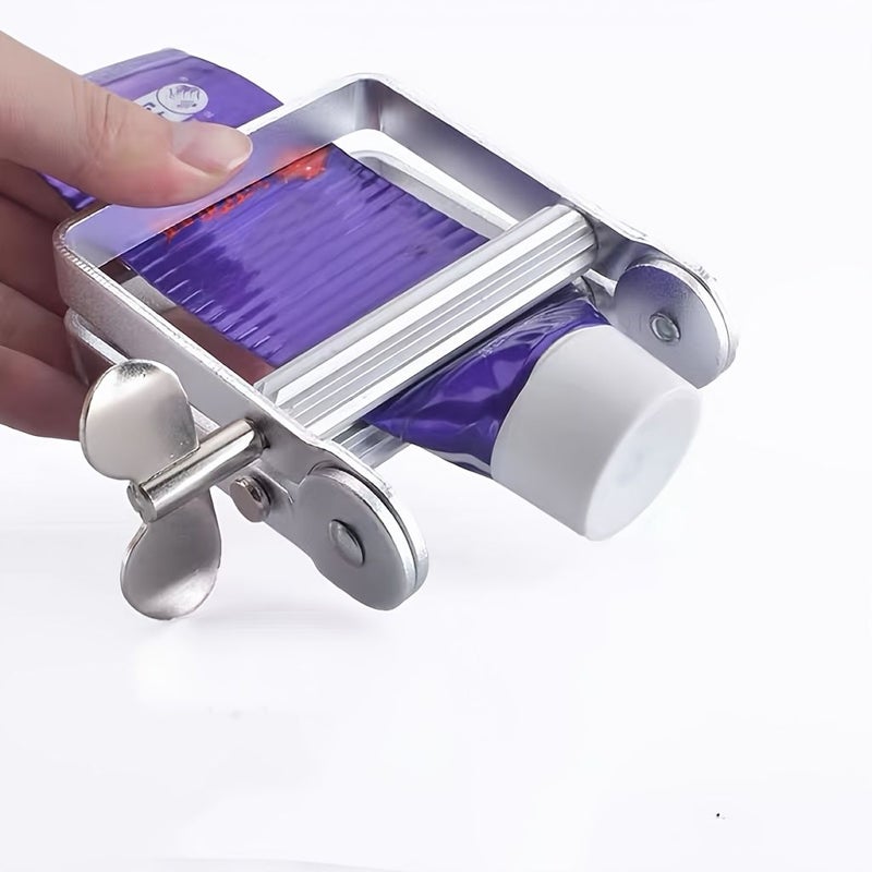 A Stainless Steel Cream Squeezer Shockproof And Slip Resistant For Dispensing Leftover Dye Or Toothpaste Must Have For Home Salons - Image 1