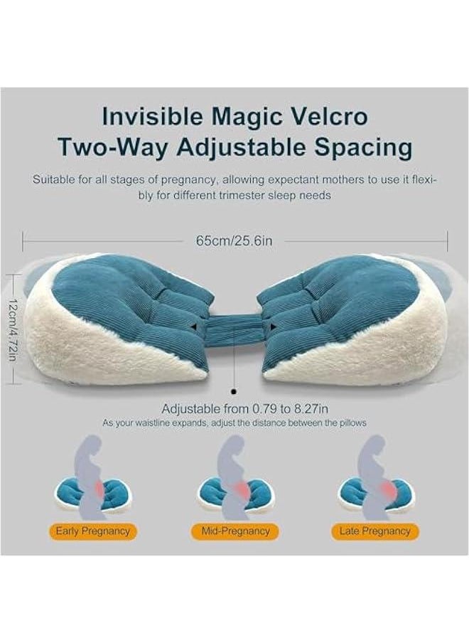 MIXDE Pregnancy Pillow for Sleeping,Comfortable Faux Fur Luxury Maternity Pillow Support for Pregnant Women, Pregnancy Pillows with Laundry Bag, Maternity Pillows for Hip Pain  - Image 3