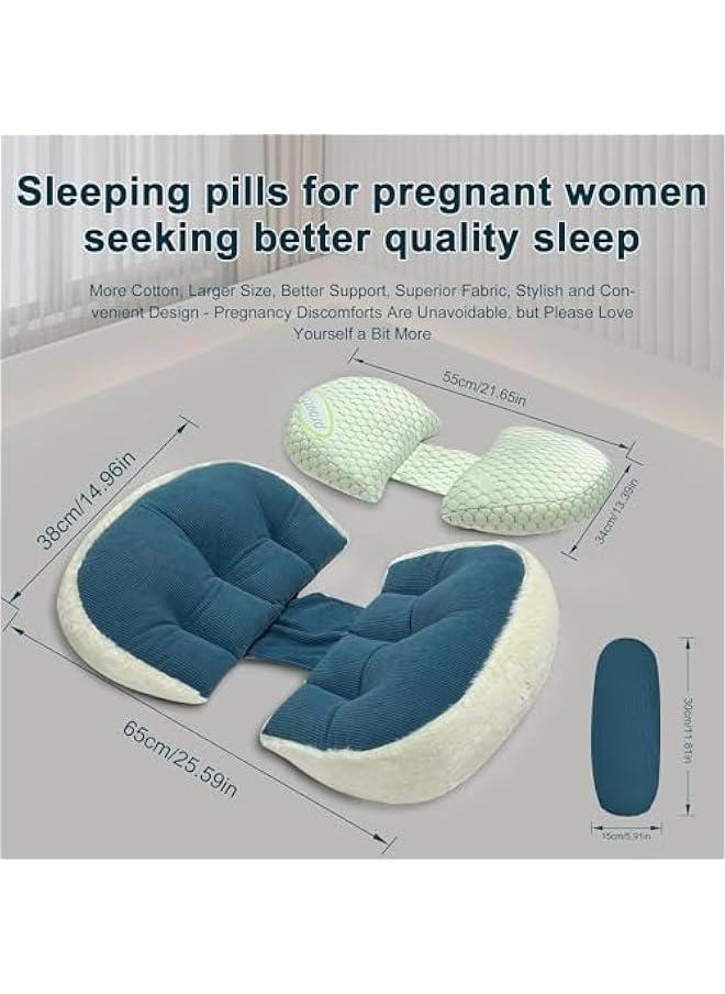 MIXDE Pregnancy Pillow for Sleeping,Comfortable Faux Fur Luxury Maternity Pillow Support for Pregnant Women, Pregnancy Pillows with Laundry Bag, Maternity Pillows for Hip Pain  - Image 4