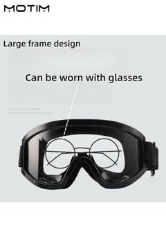 Motim 2 Pcs Motorcycle Cycling Glasses Goggles, Clear Bike Sunglasses Bicycle Glasses, Protective Safety Glasses, Anti Wind and Sand Riding Glasses  - Image 4