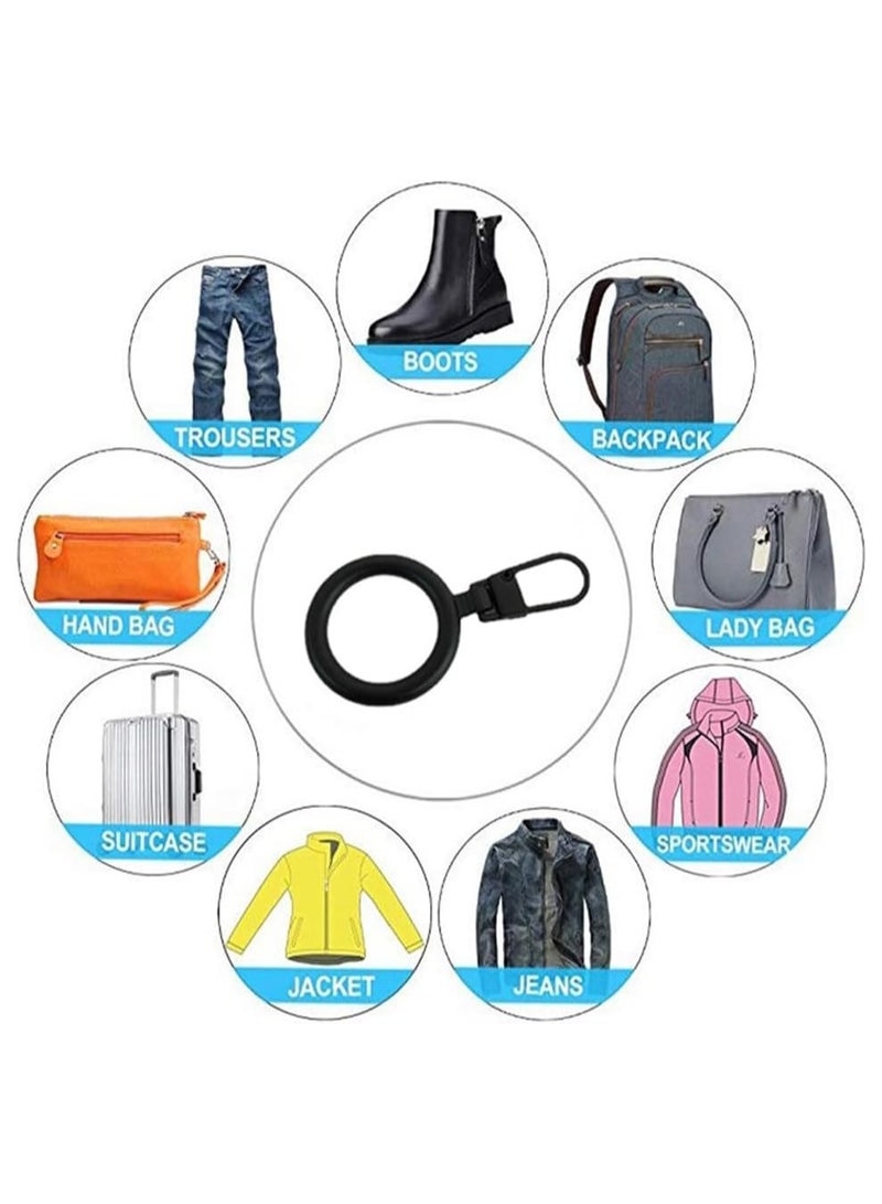 Excefore 20 Pcs Zipper Pull Replacement, Detachable Zip Pulls Metal Zipper Gripper Zip Repair Pull Tab Zipper Pull Replacement Slider Kit for Coat, Jacket, Backpack, Handbags (Round) - Image 4