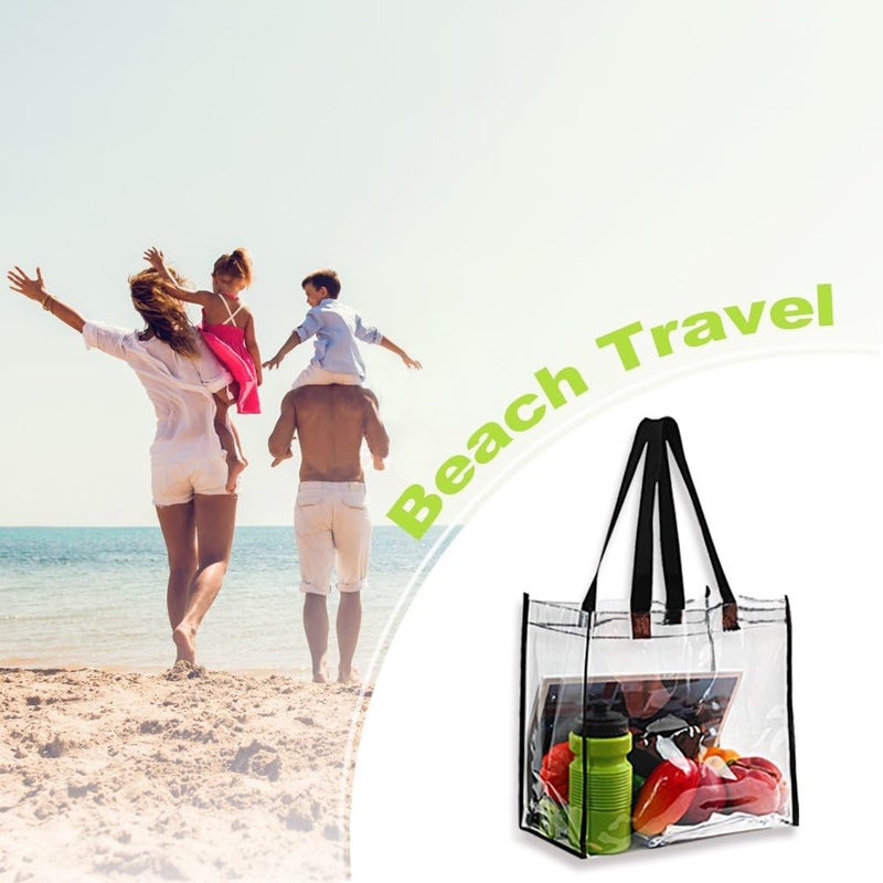 Clearworld 2-Pack Stadium Approved Clear Tote Bag, Stadium Security Travel & Gym Clear Bag, Perfect for Work, School, Sports Games and Concerts,12"X 12"X 6" - Image 4