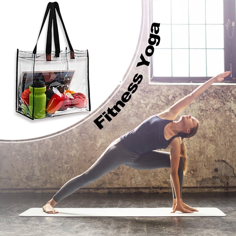Clearworld 2-Pack Stadium Approved Clear Tote Bag, Stadium Security Travel & Gym Clear Bag, Perfect for Work, School, Sports Games and Concerts,12"X 12"X 6" - Image 3