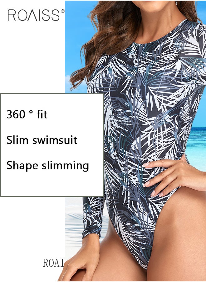 Women Backless One Piece Swimsuit with High Slit Shorts One Piece Beachwear Women Long Sleeved Sun Protection Surfing Wetsuit - pzsku/ZEDFD2264EE529859520EZ/45/_/1697682829/42b59c4b-79ed-4dbd-a62c-47d2dd30b435