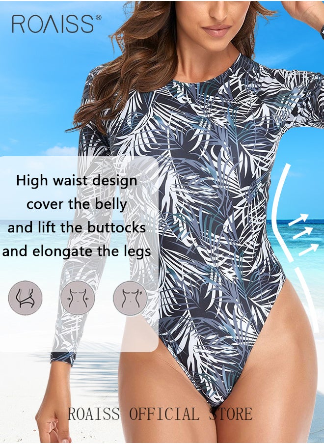 Women Backless One Piece Swimsuit with High Slit Shorts One Piece Beachwear Women Long Sleeved Sun Protection Surfing Wetsuit - pzsku/ZEDFD2264EE529859520EZ/45/_/1697682832/8ed242b2-171f-4a11-ad61-1bc89e87cd19