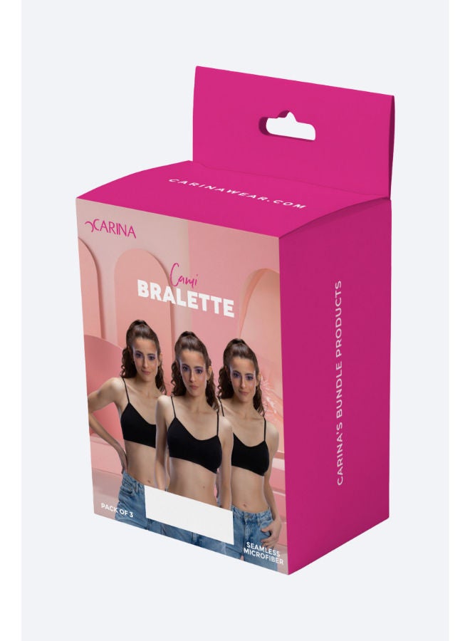 Carina Pack of 3 Microfiber Bralette - Image 2