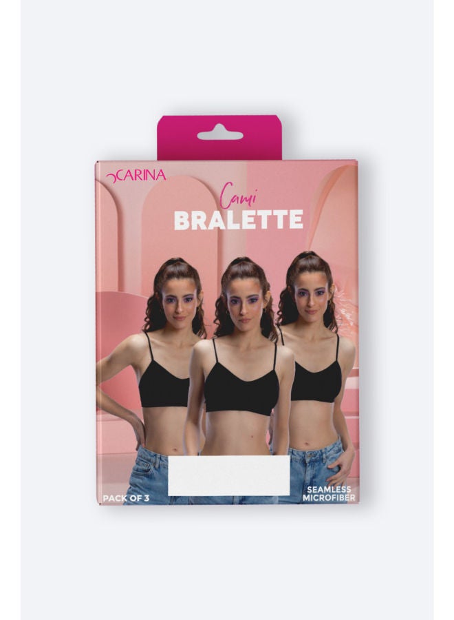 Carina Pack of 3 Microfiber Bralette - Image 1