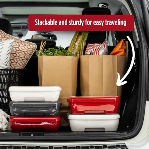 Fancy Panz Premium, Serving Tray for Food, Made in the USA Foil Pan Carrier, Stackable Aluminum Pan Holders, Travel Casserole Carrier, Marble - Image 5