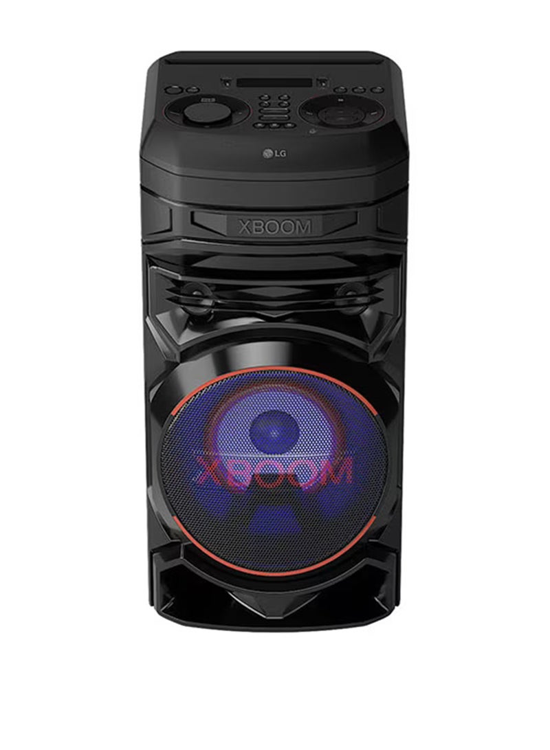 LG XBOOM Party Speaker, Multi Color Lighting, Karaoke Feature, 1 Mic + 1 Guitar Input, Wireless Party Link, USB, Bluetooth Connection, XBOOM App - RNC5 Black - Image 2