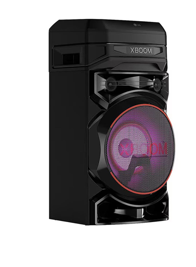 LG XBOOM Party Speaker, Multi Color Lighting, Karaoke Feature, 1 Mic + 1 Guitar Input, Wireless Party Link, USB, Bluetooth Connection, XBOOM App - RNC5 Black - Image 4