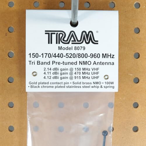 Tram® 150 to 170/440 to 520/800 to 960 MHz 4.12-dBi Gain 17-1/2-In. Tall Pre-Tuned Tri-Band NMO Wideband Antenna - Image 5