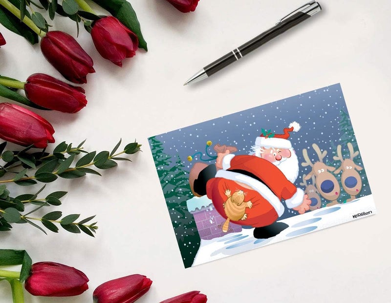 Stonehouse Collection Funny Cat Christmas Postcards - 40 Holiday Fun Postcards - 4 x 6 Inch Postcards (Funny Cat) - Image 2